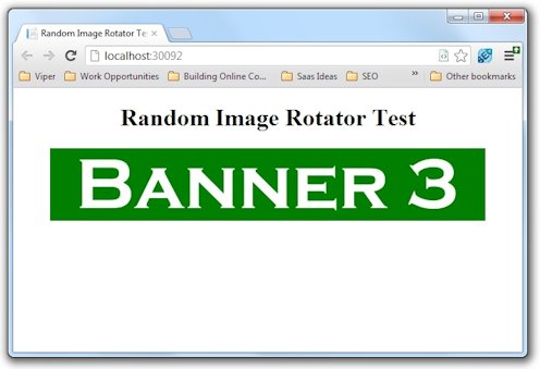 Screenshot of the Random Image Rotator Test Project