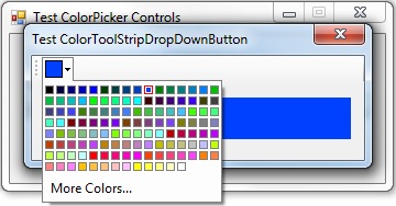 The ColorToolStripDropDownButton Control