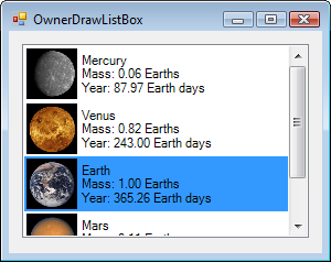 Owner Drawn ListBox