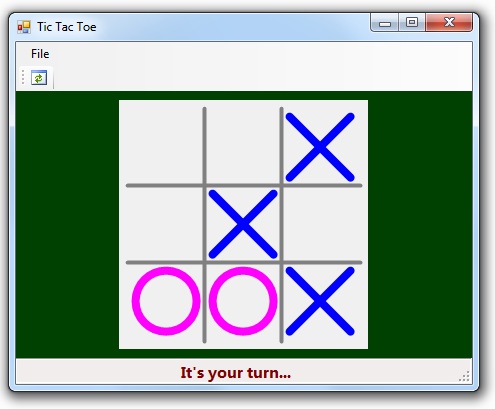 Screenshot of Tic Tac Toe Project