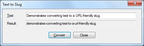 Text to Slug Demo Program